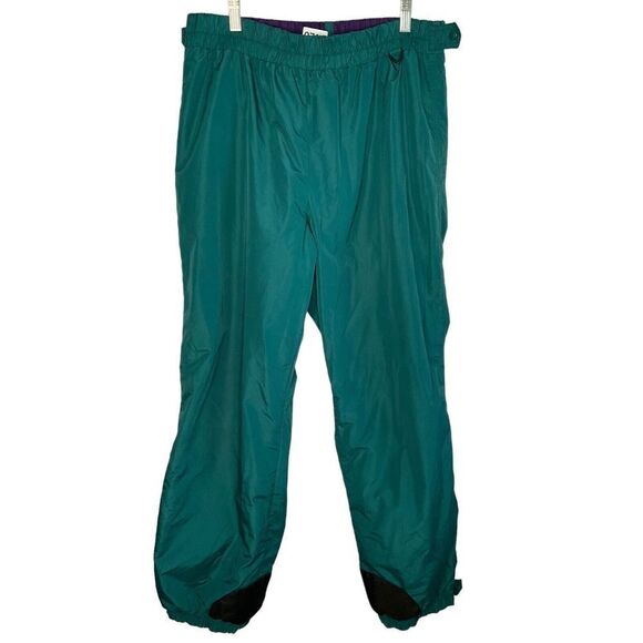 VINTAGE Columbia Pants Mens Large Green Lined Insulated Nylon Snowboard Ski 90’s - Picture 10 of 13